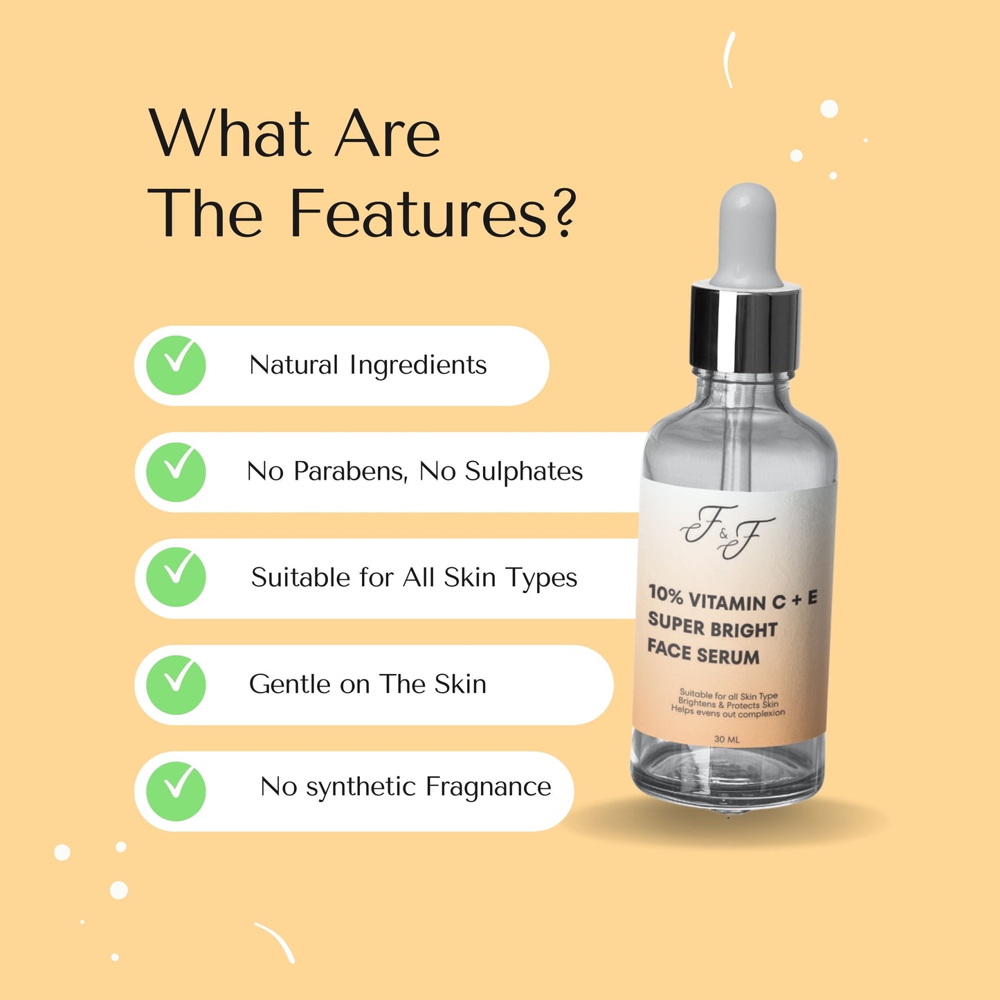10% Vitamin C+E Super Bright serum with ferulic acid and grape seed extract