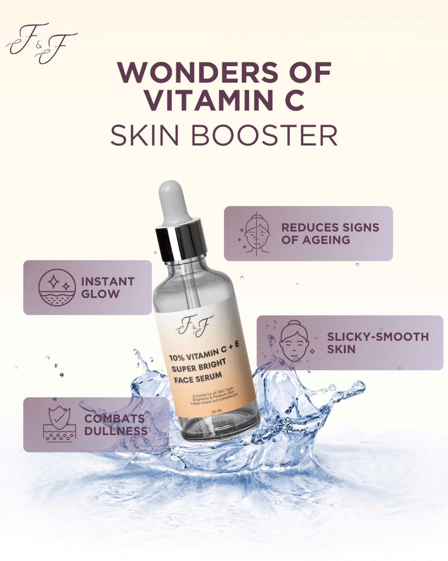 10% Vitamin C+E Super Bright serum with ferulic acid and grape seed extract