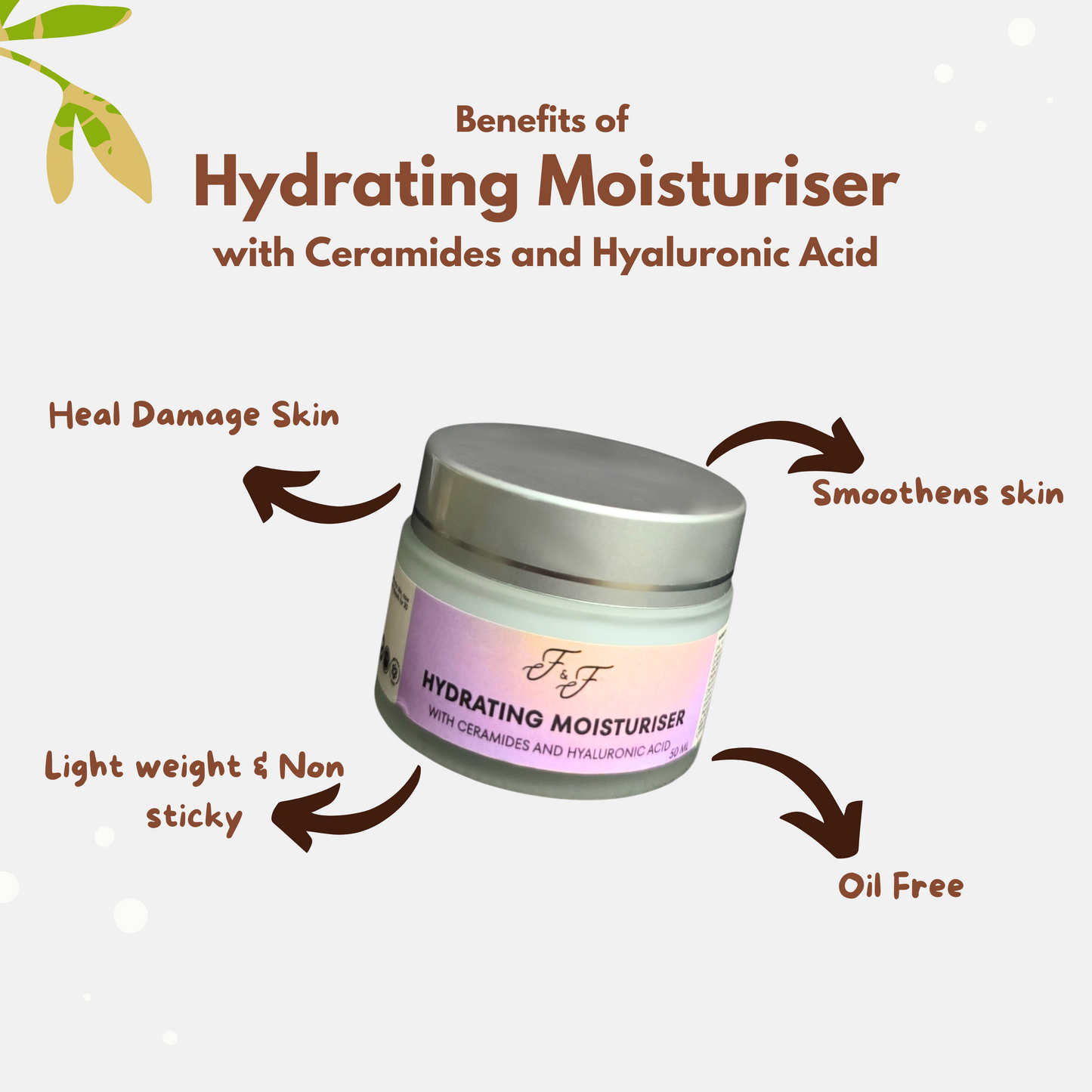 Hydrating moisturiser with Cermides and hyaluronic acid