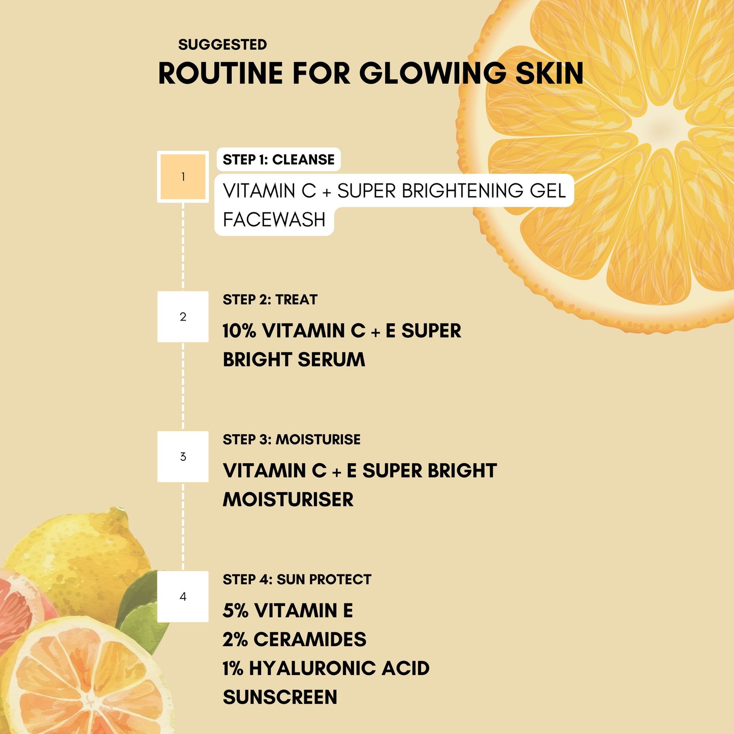 Vitamin-C Super Brightening Gel face wash with rosehip extract For Glowing Skin
