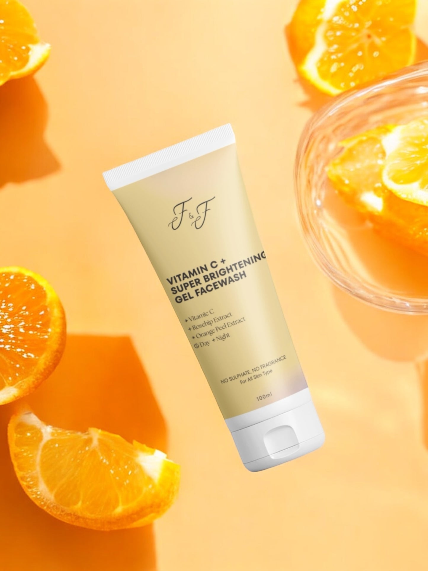 Vitamin-C Super Brightening Gel face wash with rosehip extract For Glowing Skin